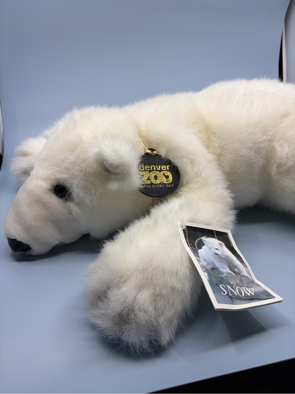 Vintage 1995 Denver Zoo "Snow" Polar Bear Cub Plush with Original Ear Tags Rare